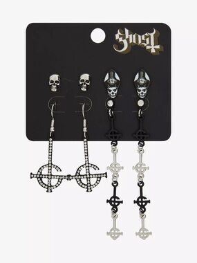 Ghost Grucifix Icons Earring Set Hot Topic Papa Emeritus Nameless Ghoul